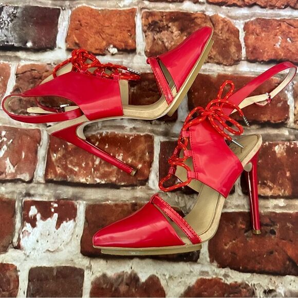 GX by Gwen Stefani chiyo red heels Sz 8 - Picture 5 of 11